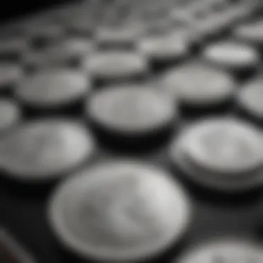 A well-organized display of various silver coins in a collector's case.