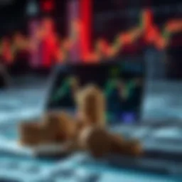 Visual representation of active investment strategies with dynamic trading elements