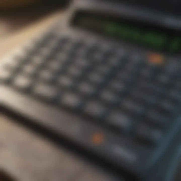 Calculator showcasing annual payment calculations