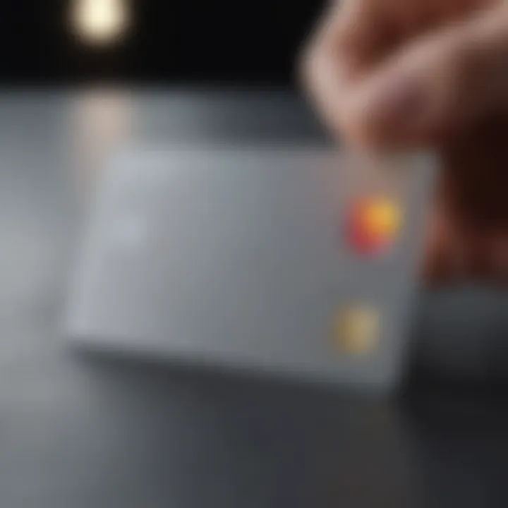 Sleek design of the Apple Card showcasing its modern aesthetics