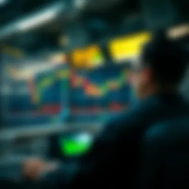 Monitoring Cryptocurrency Market Trends Trader monitoring cryptocurrency market trends