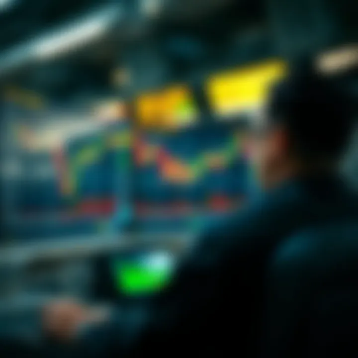 Monitoring Cryptocurrency Market Trends Trader monitoring cryptocurrency market trends