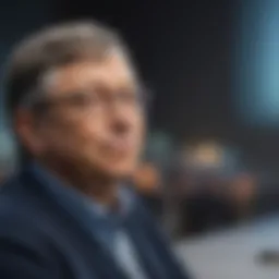 Bill Gates at a tech conference discussing innovations