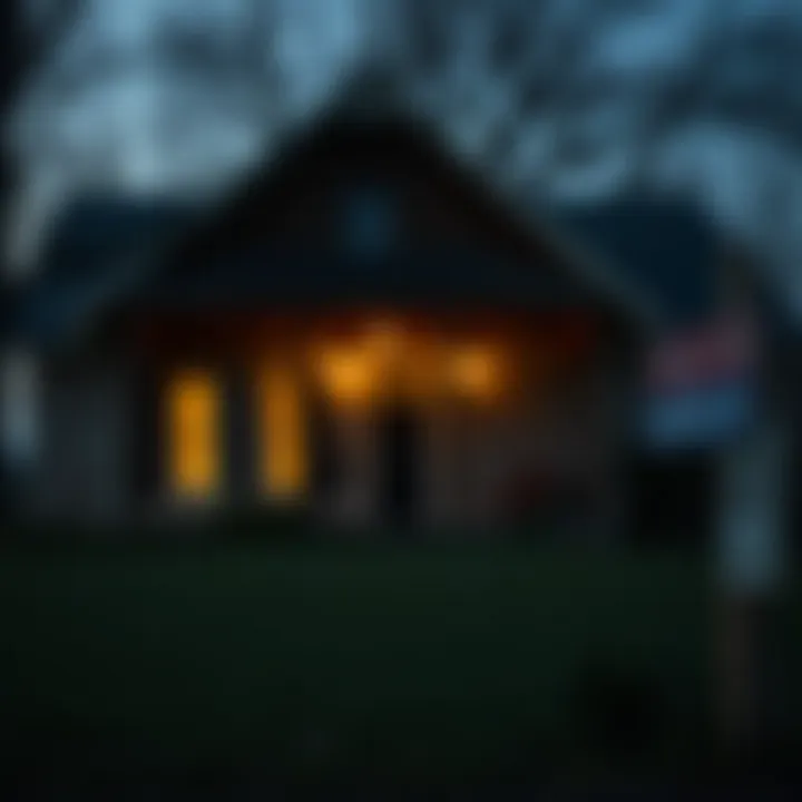 Detailed view of a foreclosed property