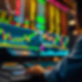 Visual representation of day trading strategies in action