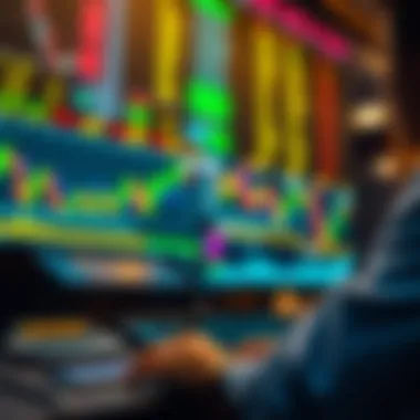 Visual representation of day trading strategies in action