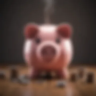 Illustration of emergency funds in a piggy bank