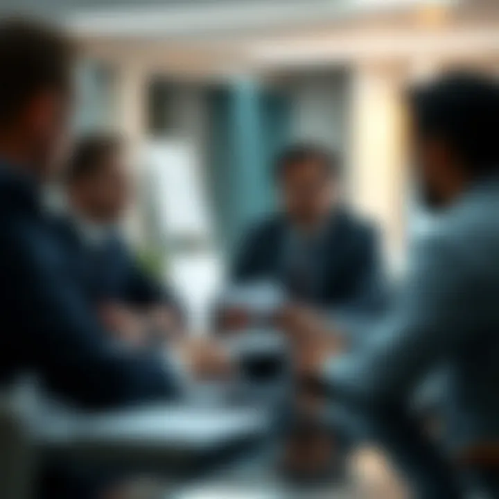 Business recovery strategy meeting