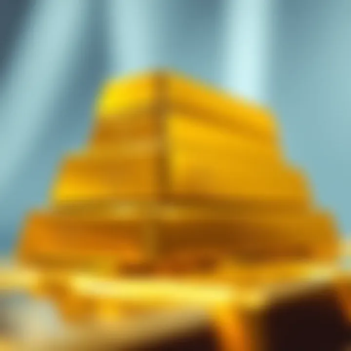 The Allure of Gold as an Investment A close-up of gold bars stacked elegantly