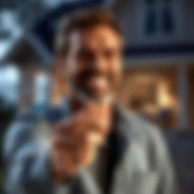 Homeowner Satisfaction After Purchase A satisfied homeowner holding house keys