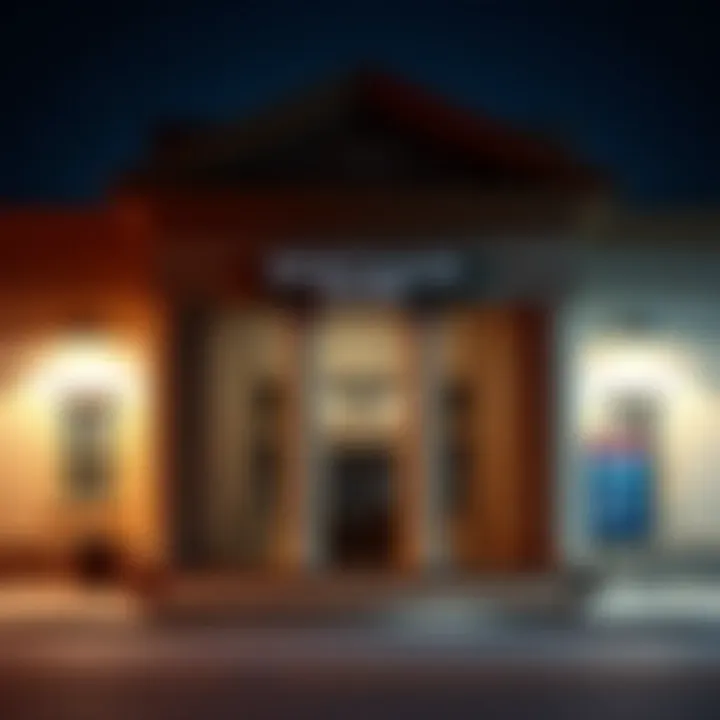 Traditional Bank Building A traditional bank building facade