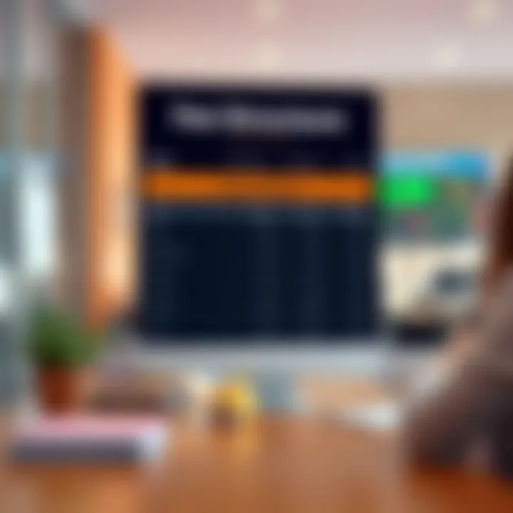 Visual representation of fees structure