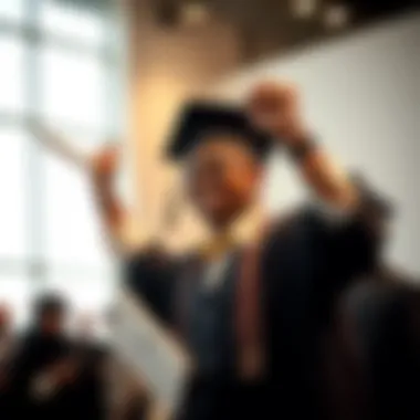 Celebrating Success in Real Estate Education A graduate celebrating their achievement with a diploma