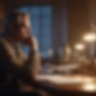 Contemplating Philanthropic Investments A thoughtful individual contemplating philanthropic investment
