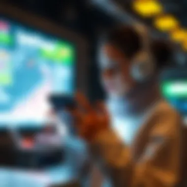 Futuristic Lending Technology Concept A futuristic lending technology concept