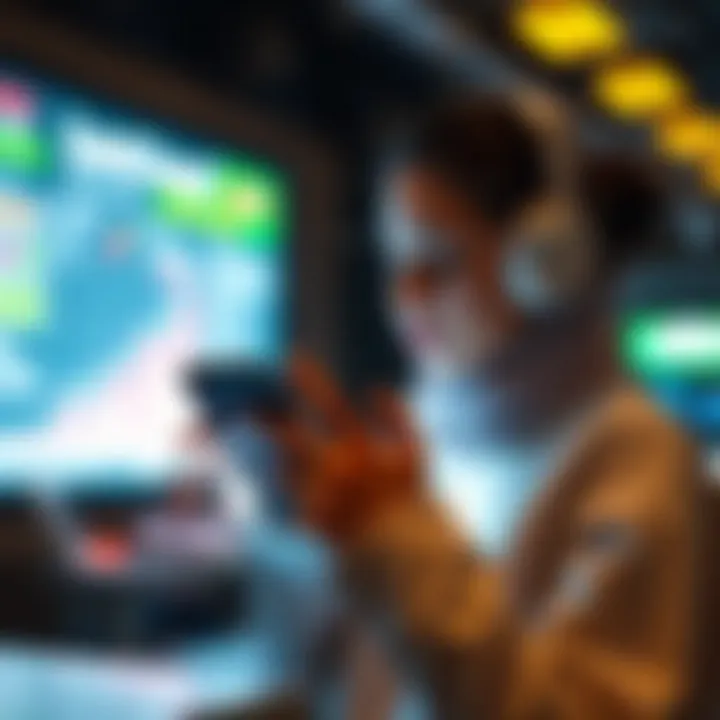 Futuristic Lending Technology Concept A futuristic lending technology concept