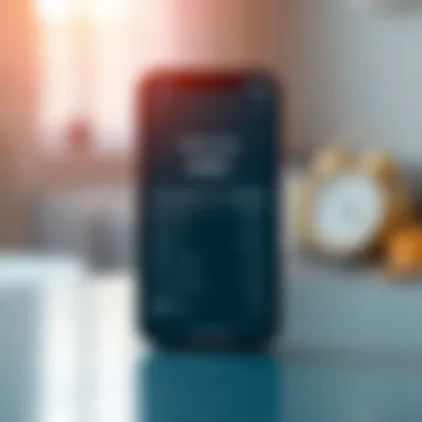 Smartphone Loan Application Interface A smartphone displaying a loan application interface