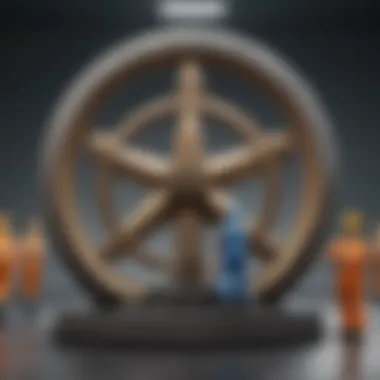 Symbol of Labor Mobility in Globalization Diverse workforce symbolizing labor mobility