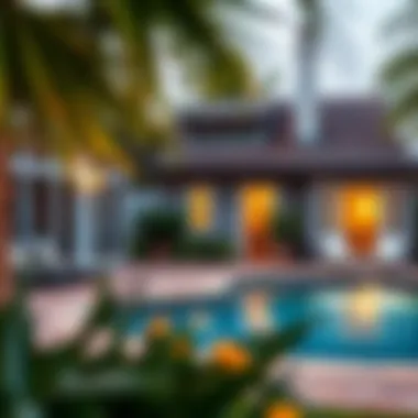 Relaxing Backyard Oasis A serene backyard of a vacation property with a pool.