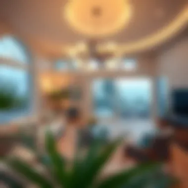Elegant Interior Design Interior view of a beautifully furnished vacation home.