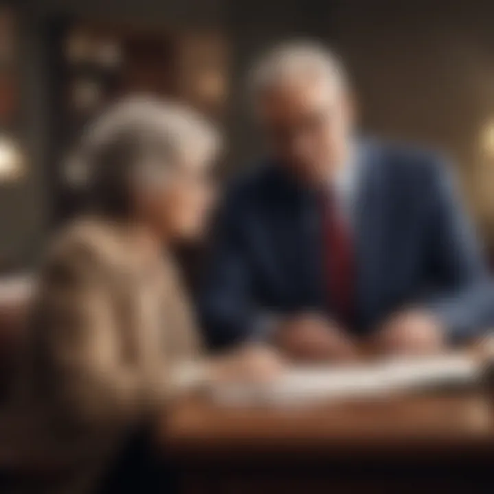 A financial advisor consulting with an older individual