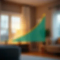 Visual representation of home equity growth over time