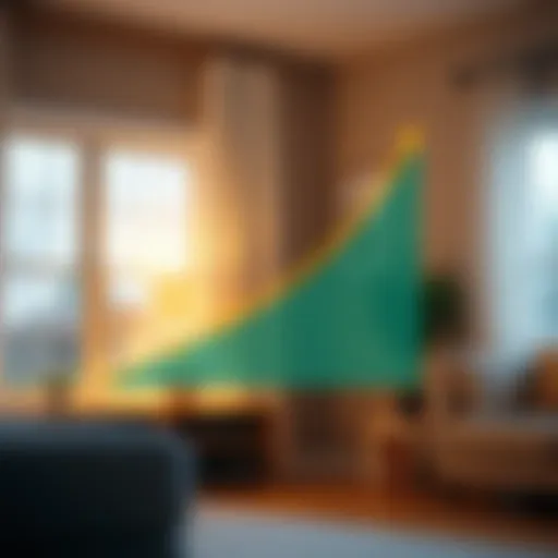 Visual representation of home equity growth over time