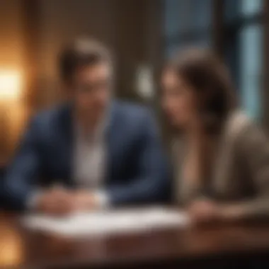 A couple planning their finances at a table