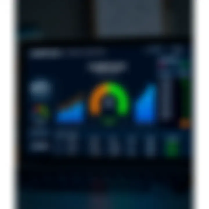 A visual representation of a credit score dashboard highlighting improvement