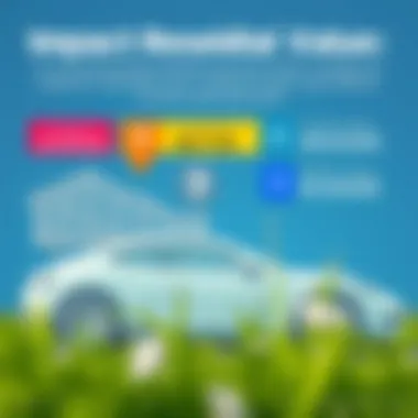 An infographic illustrating how residual value affects monthly lease payments.