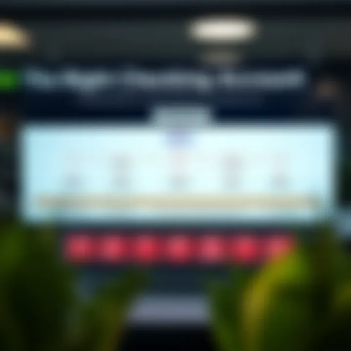 Selecting the Right Checking Account A strategic approach to selecting a checking account displayed in a flowchart