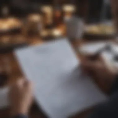 Business Owner Analyzing Financial Data for ERC A business owner reviewing financial documents