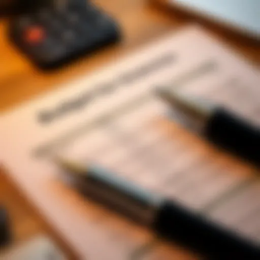 A detailed budget sheet illustrating financial planning