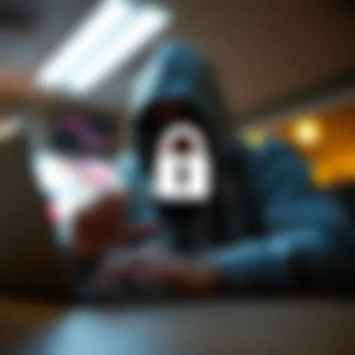 Conceptual illustration of identity theft prevention