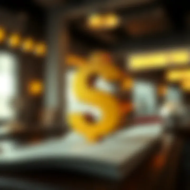 Concept of quick cash loans represented by a financial symbol