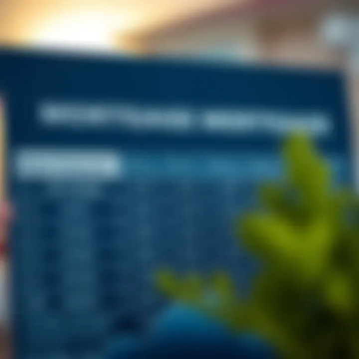 Mortgage Options by Down Payment Chart showing mortgage options based on down payment sizes