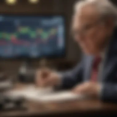 Warren Buffett analyzing stock trends