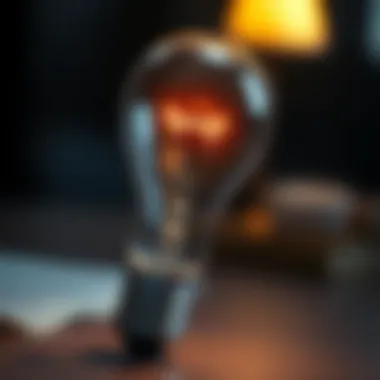 A light bulb symbolizing awareness and education to prevent scams